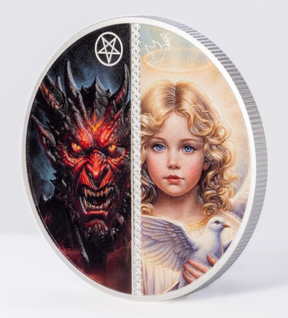 Angel & Devil - Good & Evil - Infinite Duality Paradox series - 2026 Liberia 1oz pure silver coin
