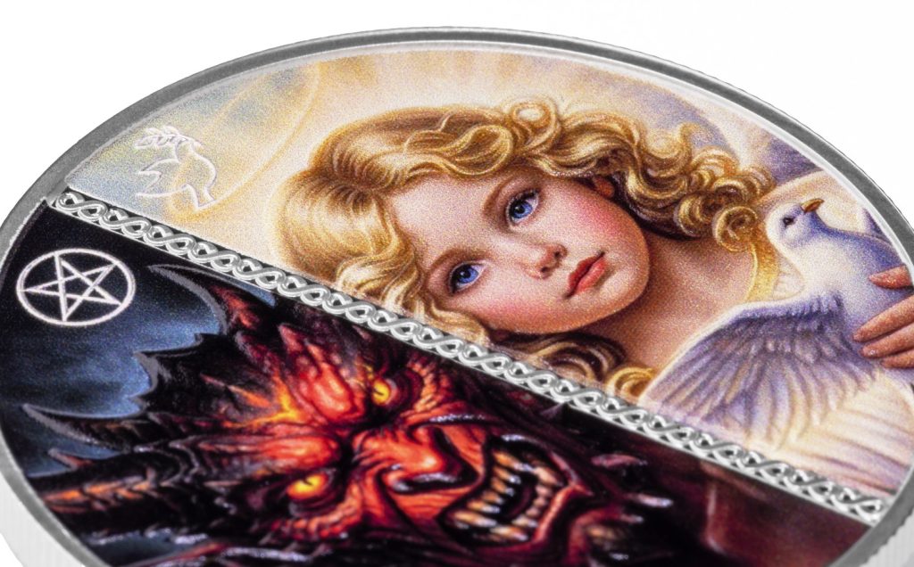 Angel & Devil - Good & Evil - Infinite Duality Paradox series - 2026 Liberia 1oz pure silver coin