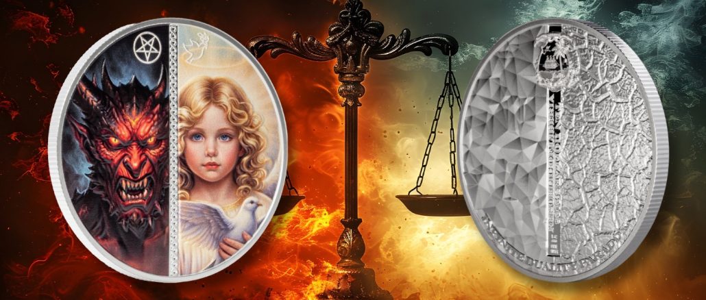 Angel & Devil - Good & Evil - Infinite Duality Paradox series - 2026 Liberia 1oz pure silver coin