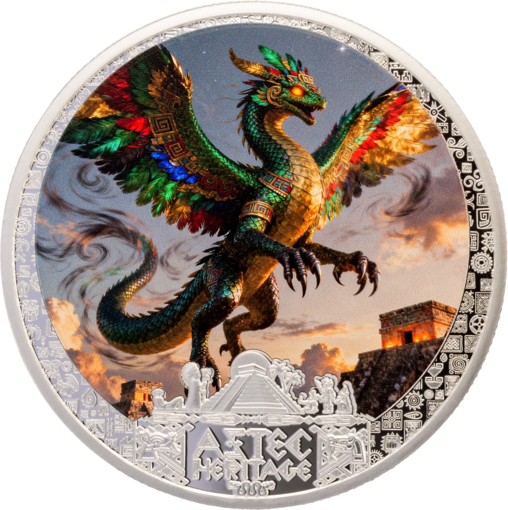 Quetzalcoatl - Aztec Heritage series - Liberia 2026 PROOF 1/2oz silver coin