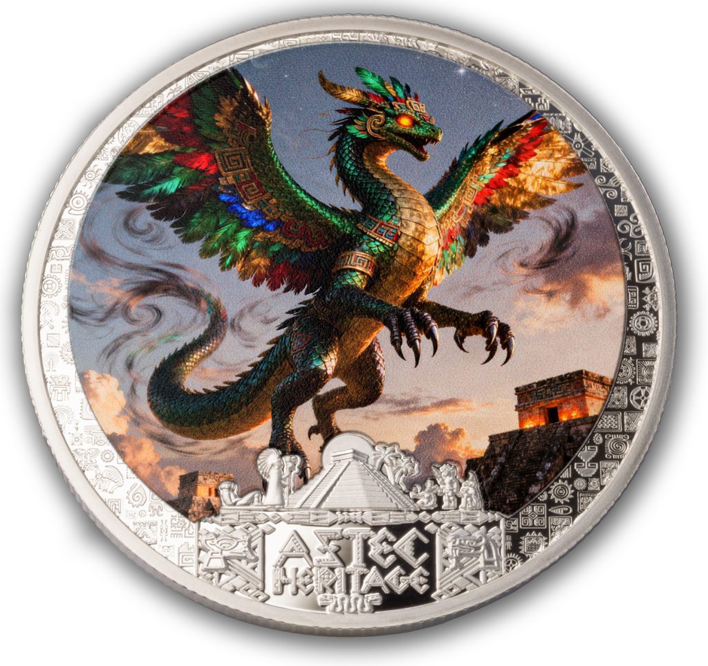 Quetzalcoatl - Aztec Heritage series - Liberia 2026 PROOF 1/2oz silver coin