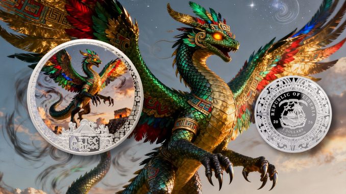 Quetzalcoatl - Aztec Heritage series - Liberia 2026 PROOF 1/2oz silver coin
