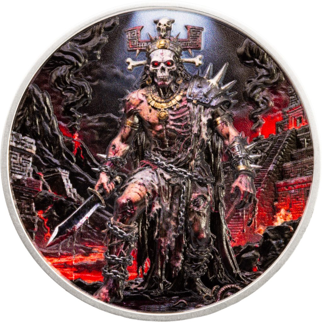 Xipe Totec 2oz UHR - Aztec Heritage series - Liberia 2026 PROOF 1/2oz silver coin