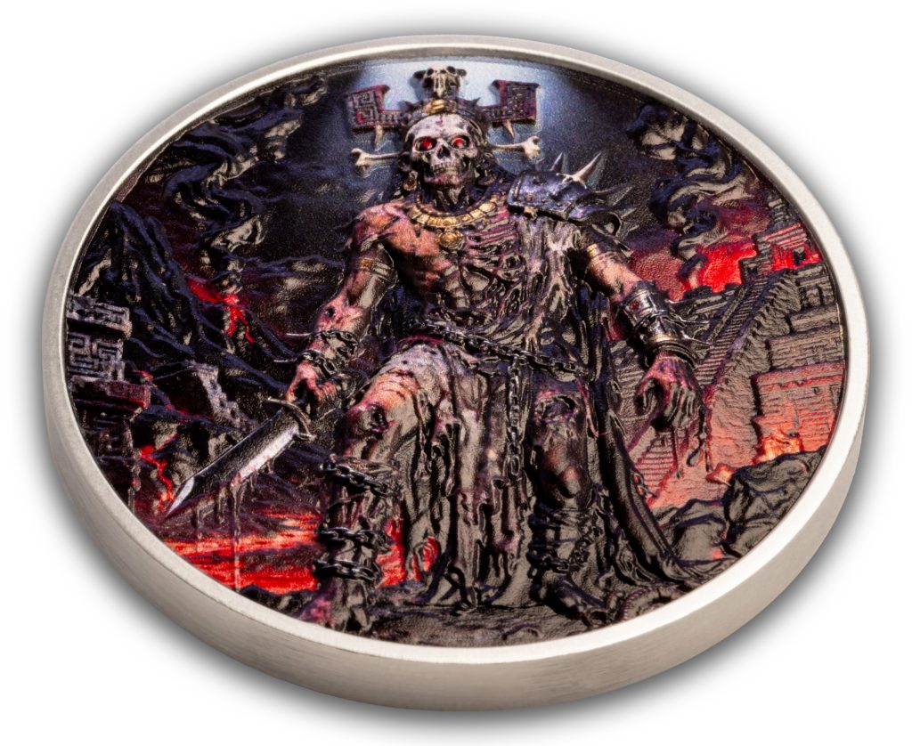 Xipe Totec 2oz UHR - Aztec Heritage series - Liberia 2026 PROOF 1/2oz silver coin