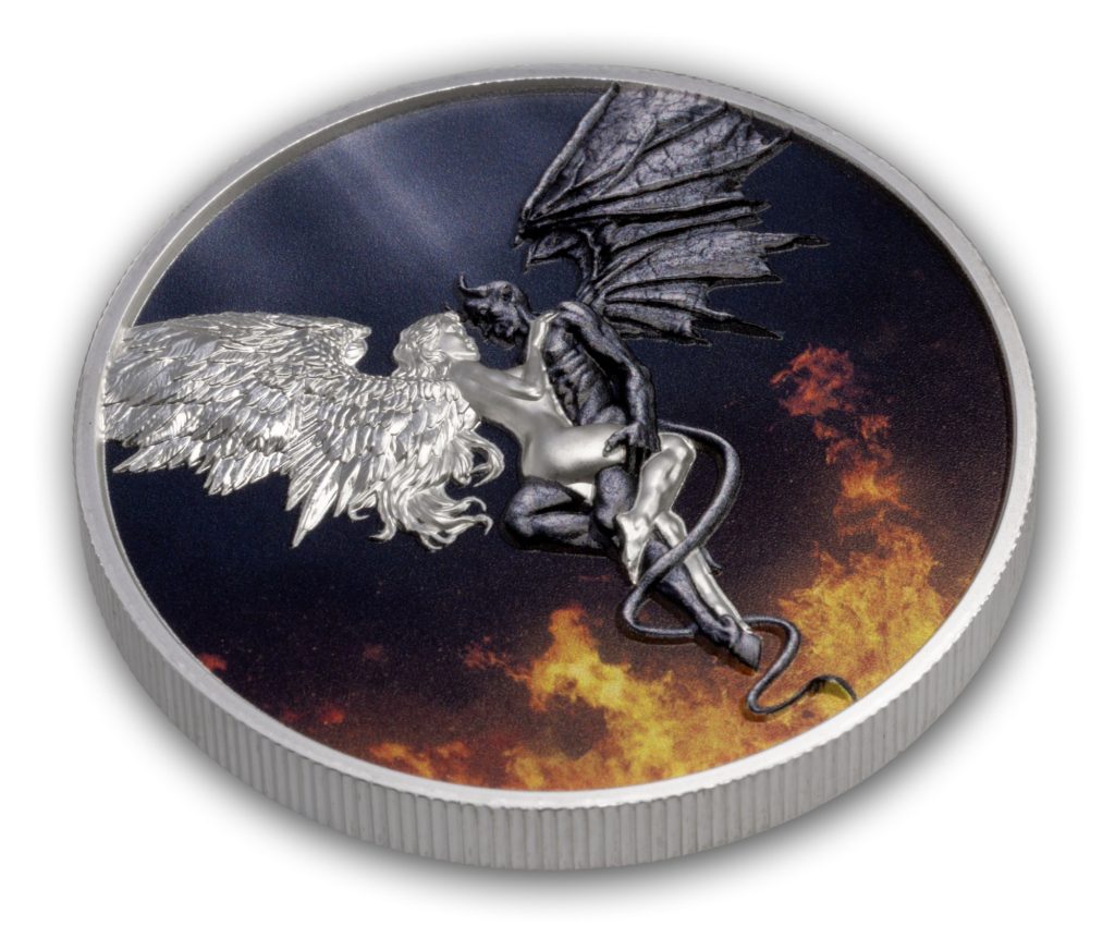 UHR Angel & Devil - Good & Evil - Infinite Duality Paradox series - 2026 Liberia 2oz pure silver coin