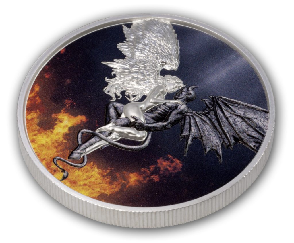 UHR Angel & Devil - Good & Evil - Infinite Duality Paradox series - 2026 Liberia 2oz pure silver coin