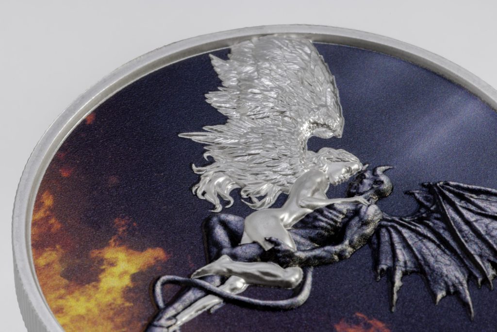UHR Angel & Devil - Good & Evil - Infinite Duality Paradox series - 2026 Liberia 2oz pure silver coin