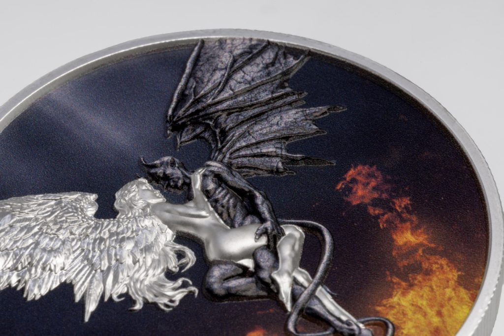 UHR Angel & Devil - Good & Evil - Infinite Duality Paradox series - 2026 Liberia 2oz pure silver coin