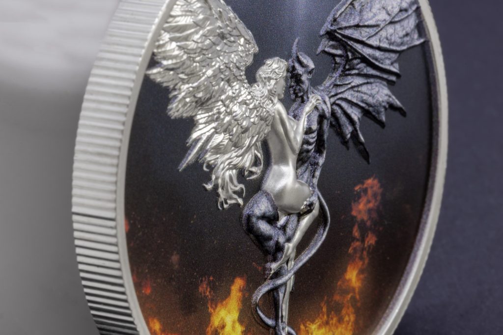 UHR Angel & Devil - Good & Evil - Infinite Duality Paradox series - 2026 Liberia 2oz pure silver coin