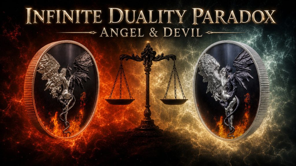 UHR Angel & Devil - Good & Evil - Infinite Duality Paradox series - 2026 Liberia 2oz pure silver coin