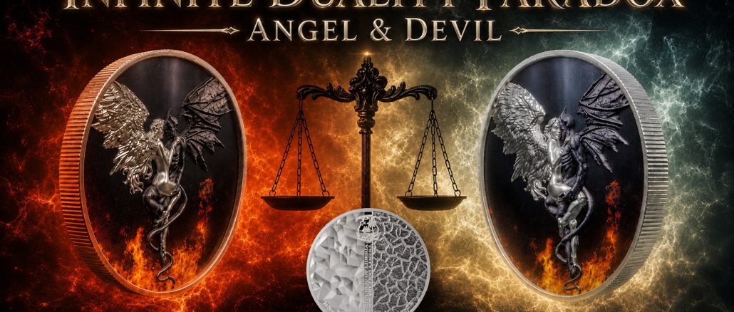 UHR Angel & Devil - Good & Evil - Infinite Duality Paradox series - 2026 Liberia 2oz pure silver coin
