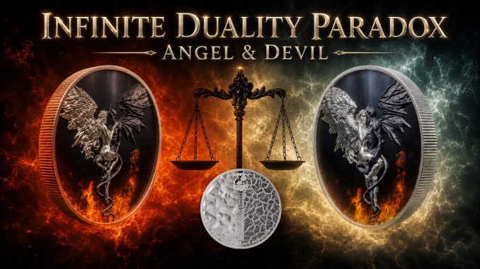 UHR Angel & Devil - Good & Evil - Infinite Duality Paradox series - 2026 Liberia 2oz pure silver coin