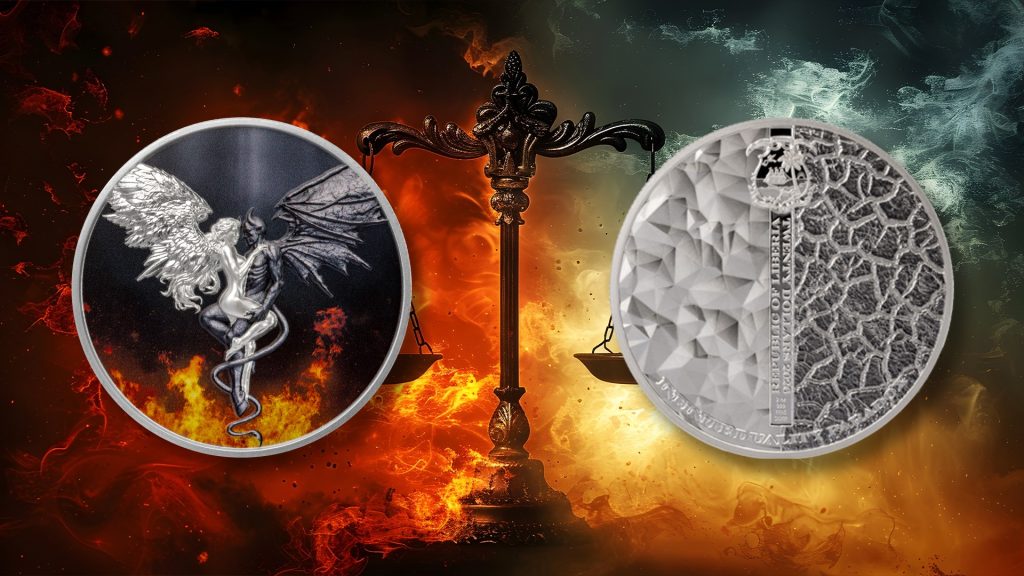 UHR Angel & Devil - Good & Evil - Infinite Duality Paradox series - 2026 Liberia 2oz pure silver coin