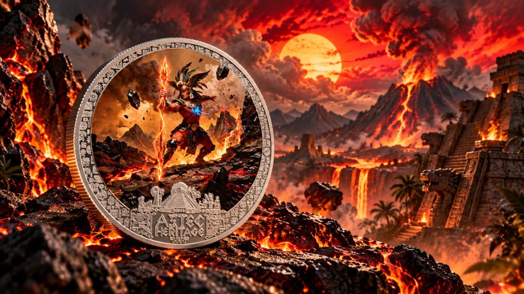 Tezcatlipoca - Aztec Heritage series - Liberia 2026 PROOF 1/2oz silver coin