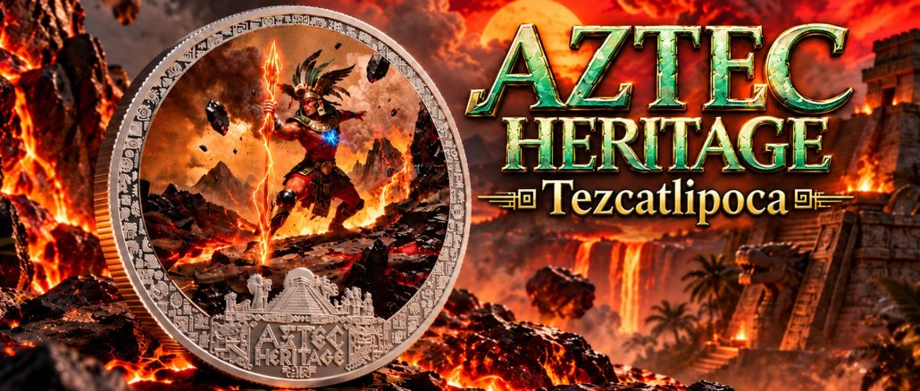 Tezcatlipoca - Aztec Heritage series - Liberia 2026 PROOF 1/2oz silver coin