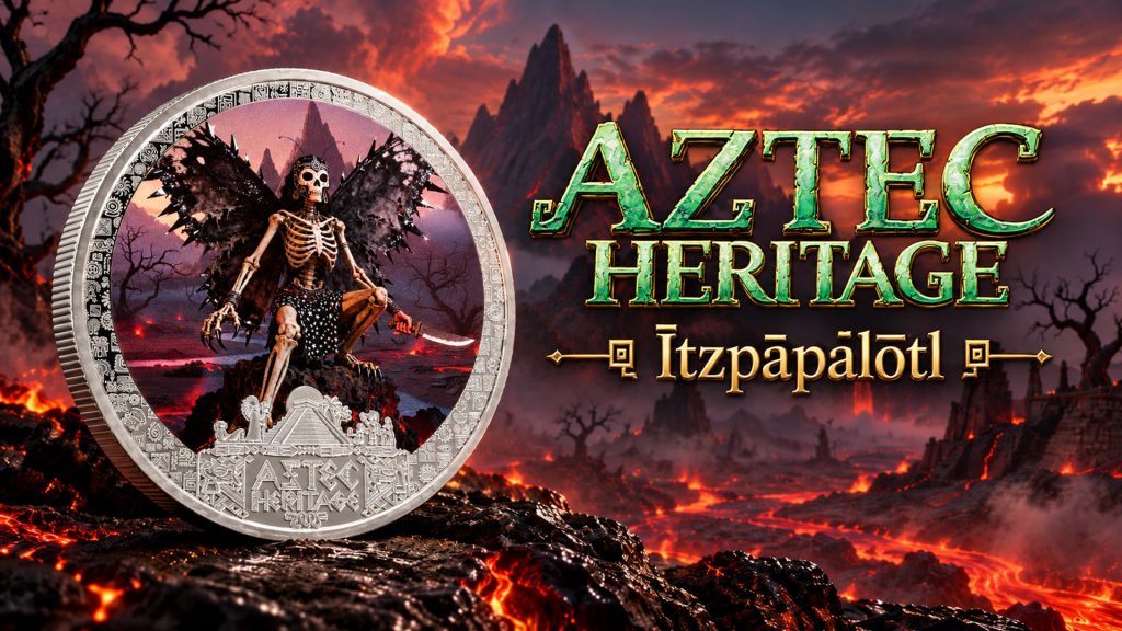Ītzpāpālōtl - Aztec Heritage series - Liberia 2026 PROOF 1/2oz silver coin