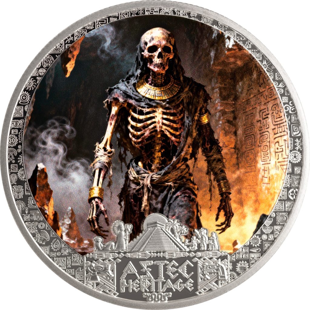 Mictlāntēcutli - Aztec Heritage series - Liberia 2026 PROOF 1/2oz silver coin