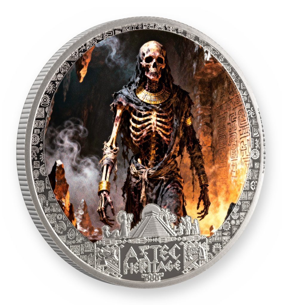 Mictlāntēcutli - Aztec Heritage series - Liberia 2026 PROOF 1/2oz silver coin