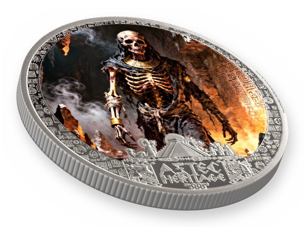 Mictlāntēcutli - Aztec Heritage series - Liberia 2026 PROOF 1/2oz silver coin