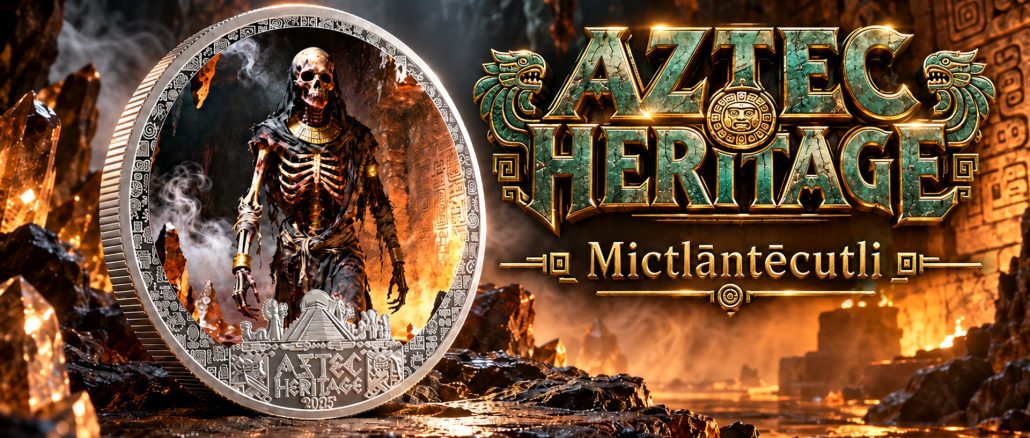 Mictlāntēcutli - Aztec Heritage series - Liberia 2026 PROOF 1/2oz silver coin