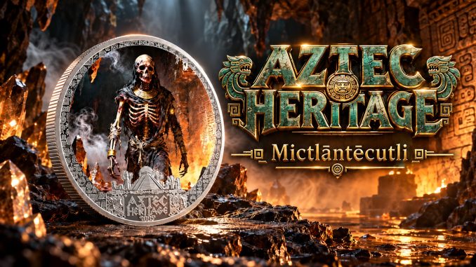 Mictlāntēcutli - Aztec Heritage series - Liberia 2026 PROOF 1/2oz silver coin