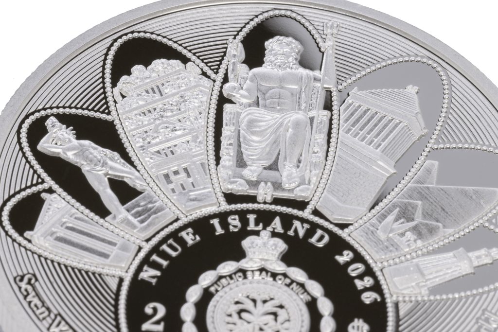 Hanging Gardens of Babylon - 7 Wonders of the Ancient World series - Niue 2026 1oz Silver Proof coin