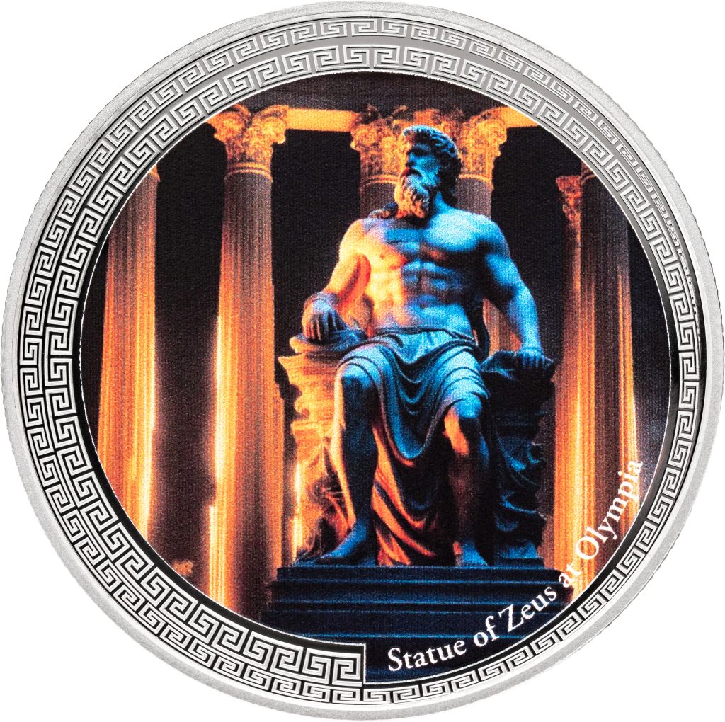 Statue of Zeus at Olympia - 7 Wonders of the Ancient World series - Niue 2026 1oz Silver Proof coin